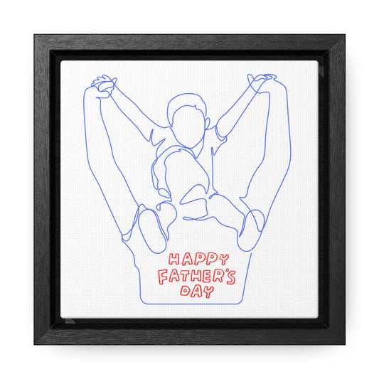 Father and Son Gallery Canvas Wraps, Square Frame