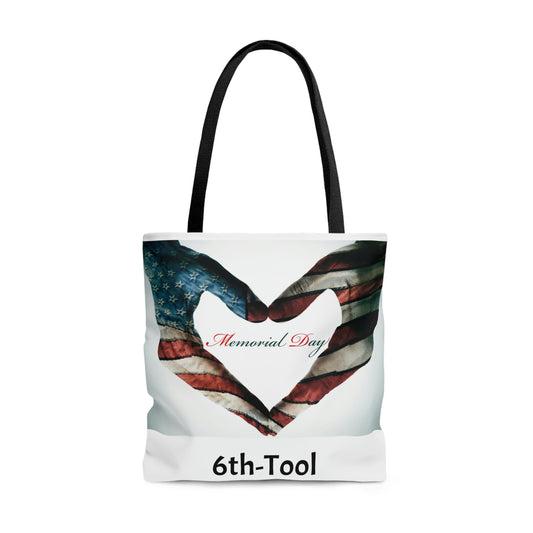 Heart Hands Memorial Day AOP Tote Bag