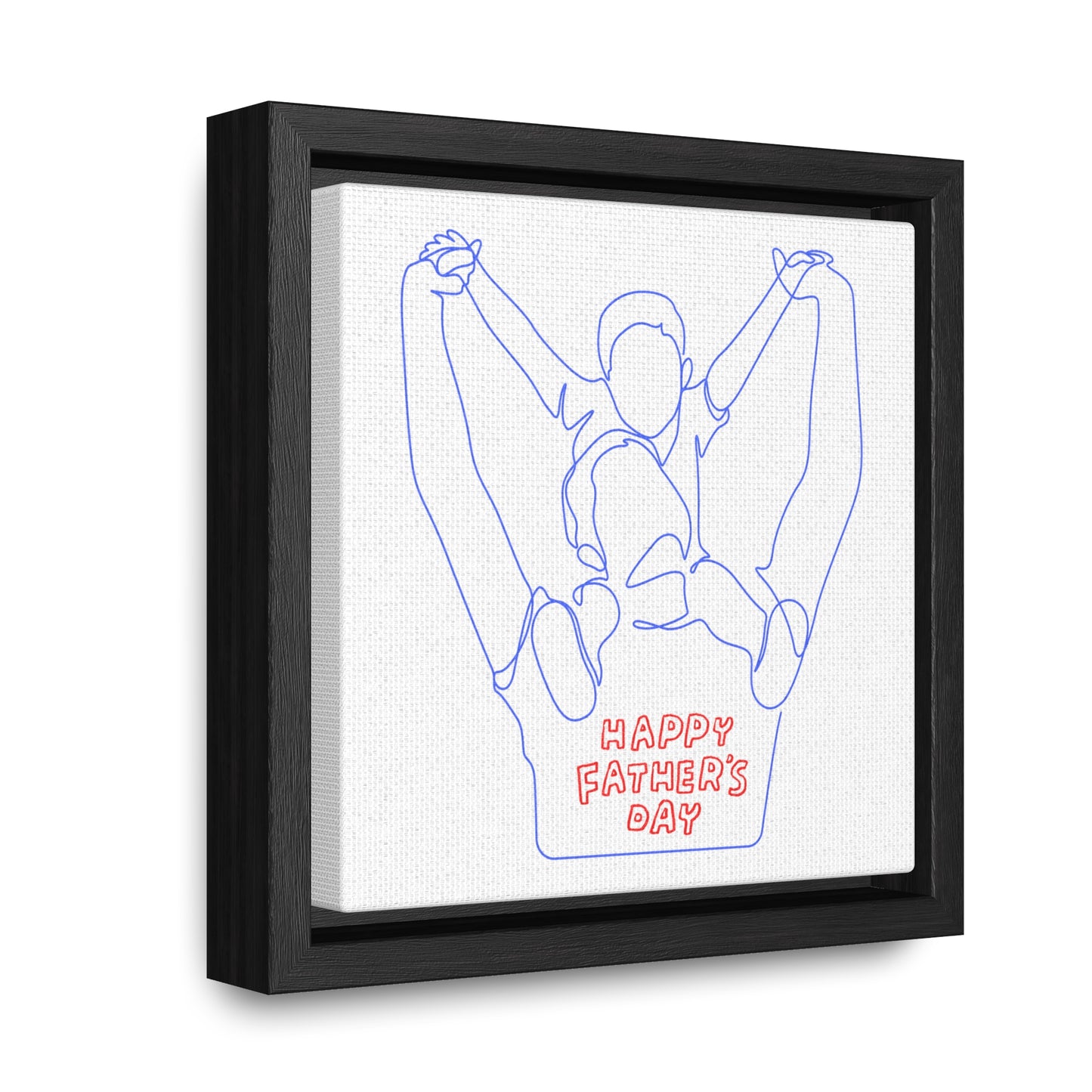 Father and Son Gallery Canvas Wraps, Square Frame